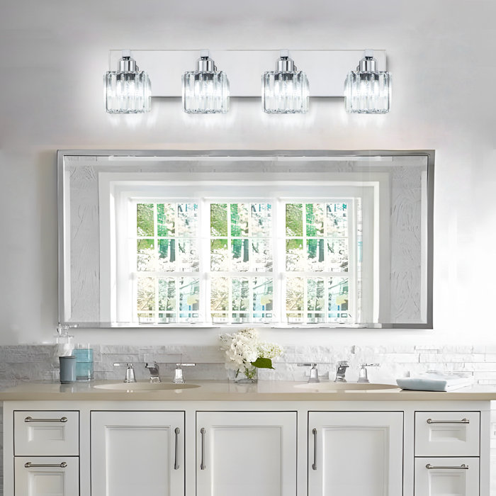 Everly Quinn Modern Crystal Bathroom Vanity Lighting Wayfair